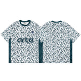 Arte summer tshirt student tops blue rose printing t-shirt casualloose short sleeve trendy