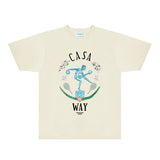 Casablanca T Shirts Fashion Print Street