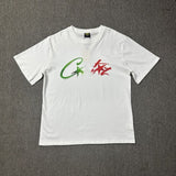Wholesale foreign trade corteiz devil's island letter logo print short sleeve fog high street couple oversized t-shirt