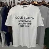 American cole buxton short sleeve men's couple ins high street spring summer loose t-shirt women's cb