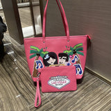 Chh Chrome Heart Leather Bag Embroidered Shoulder Bag Tote Bag