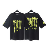 wholesale pa angel coconut tree flame letter logo graffiti paint short-sleeved t-shirt