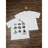 American asaali character print short sleeve t-shirt & trendy shorts set - summer collection