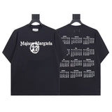 Mm series export wholesale margiela simple style digital four-corner mark couple short-sleeved t-shirtpure cotton high quality