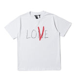 Wang yibo lne short-sleeved big v reflective hot diamond devil angel couple outfit loose