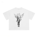 Wholesale billin hip-hop high street cartoon graphic dropped shoulder couple's short sleeve t-shirt