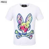 Psy wholesale american cho bunt-shirt colorful skull rabbit gradient letterprintingcouple short