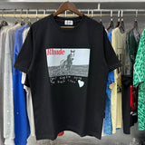 Rhude T Shirts Pentium Horse Printing Cotton Casual Short Sleeve Men and Women