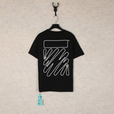 【eu size】authentic off-white print watercolor splatter gradient arrow graffiti ow short sleeve couple tee
