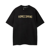 Fog icon double line essentials american high street summerloose couple short sleeve trendy heavy weight t-shirt