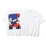 European and american spring/summer ow gradient arrow graphic crew neck short sleeve t-shirt