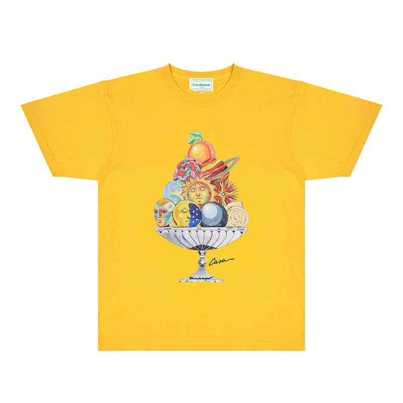 Casablanca T Shirts Fashion Print Street