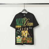 American valley washed distressed printing short-sleeved t-shirt valeforever hoodie sweatshirt long
