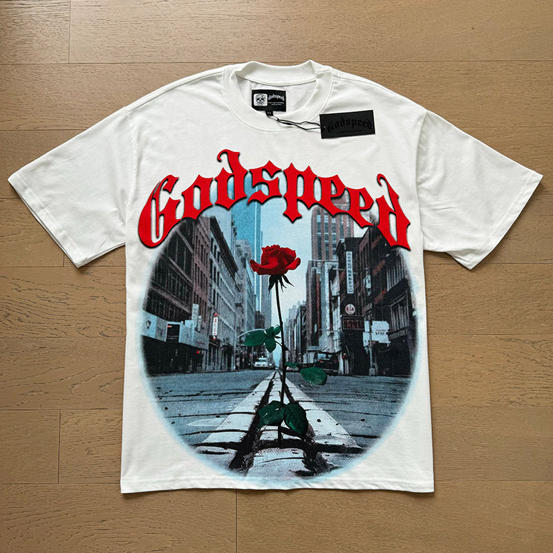 Godspeed T-Shirt Retro Fantasy Pattern