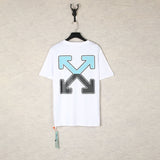 【eu size】authentic off-white print watercolor splatter gradient arrow graffiti ow short sleeve couple tee