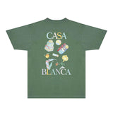 Casablanca T Shirts Fashion Print Street