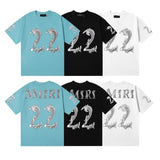 Wholesale amri little angel crane peace bird digital gradient letter logo couple's short set