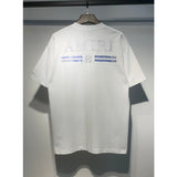 [gram] am peace dove flowing paint graffiti letter starry sky classic logo printing short sleeve couple t-shirt