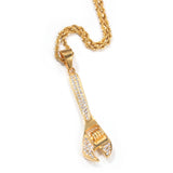 Jewelry Rap Fashion Stainless Steel Gold Plated Creative Pendant Necklace Armament rapper