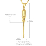 Jewelry Rap Fashion Stainless Steel Gold Plated Creative Pendant Necklace Armament rapper