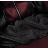 Unisex Baseball Jersey PU Jacket Vintage Loose Casual Baseball Jacket