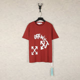 【eu size】authentic off-white print watercolor splatter gradient arrow graffiti ow short sleeve couple tee