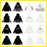 Amri splash ink flowing paint starry sky crack letter logo unicorn arm hoodie sweatshirt couple wear long sleeves