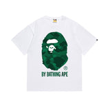 B@pe tshirtsssummertrendy ape head little monkey camouflage couple short sleeve round neck t-shirt men