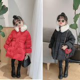 Girl Jacket Girls Padded Cotton Clothes Furry Coat