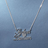Jewelry Hip Hop Stainless Steel Alphabet Necklace DIY Custom Alphabet Word Up