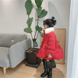 Girl Jacket Girls Padded Cotton Clothes Furry Coat