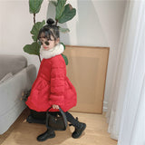 Girl Jacket Girls Padded Cotton Clothes Furry Coat