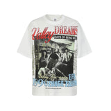 American valley washed distressed printing short-sleeved t-shirt valeforever hoodie sweatshirt long