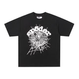 Spder hip-hop singer hotfix rhinestone foil letter print short sleeve t-shirt & rhinestone embellished shorts set (couple's style)