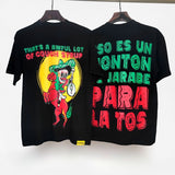 Cough syrup short-sleeved high-quality pure cotton round neck t-shirt fashionprinting breathable short-sleeved summer