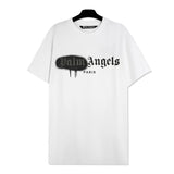 wholesale pa angel coconut tree flame letter logo graffiti paint short-sleeved t-shirt