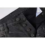 KSUBI Jeans Slim Fit Casual Ripped Jeans