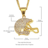Jewelry Hip Hop Diamond Helmet Barbell Necklace Word Up rapper