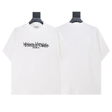Mm series export wholesale margiela simple style digital four-corner mark couple short-sleeved t-shirtpure cotton high quality