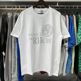 Rhude T Shirts Egyptian Pharaoh Print Cotton Casual Short Sleeves Men and Women