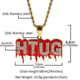 Jewelry Hip Hop Diamond Helmet Barbell Necklace Word Up rapper