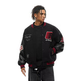 Unisex Baseball Jersey Embroidered Leather Sleeves Baseball Uniform