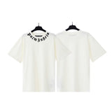 Cross-border pa spray-painted letter short-sleeved palm tree fog high street graffiti logo t