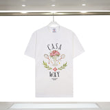Foreign trade summer casa blanca letter print casual loose fit short sleeve t-shirt