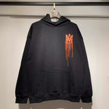 Amri splash ink flowing paint starry sky crack letter logo unicorn arm hoodie sweatshirt couple wear long sleeves