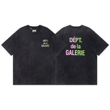 Wholesale gallery dept washed distressed short-sleeved american trendy retro skull printing couple wear looset