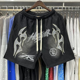 Hs-f summer collection: fog high street washed & distressed heavyweight crew neck graphic tee - couple's style