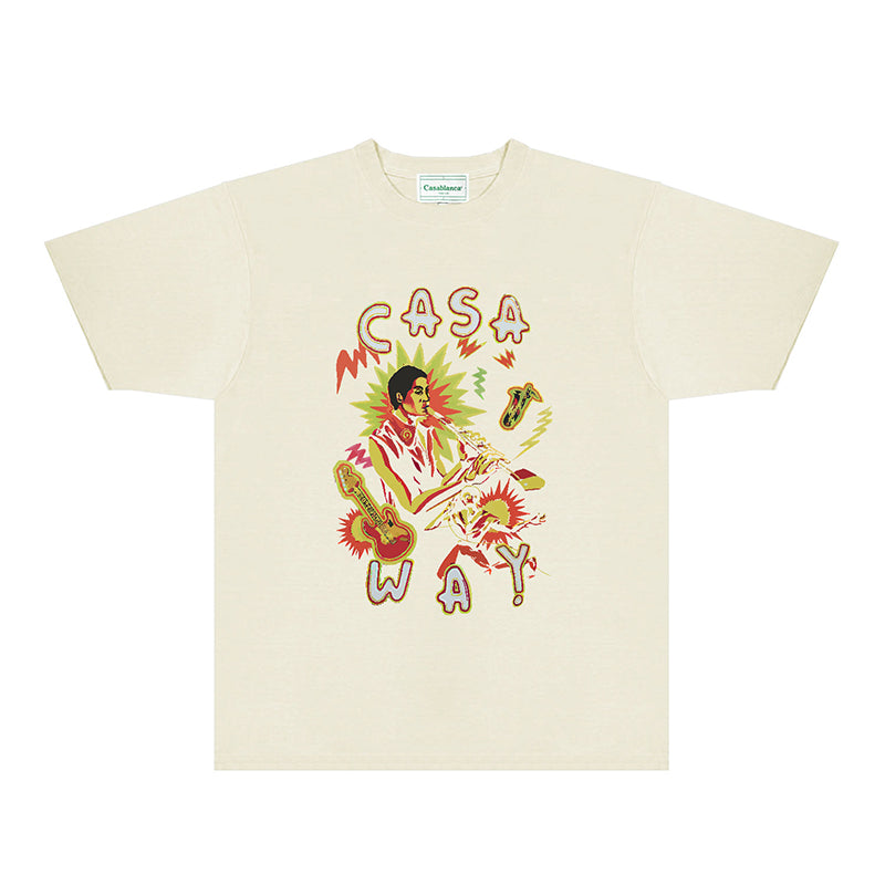 Casablanca T Shirts Fashion Print Street