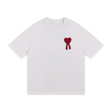 Summer valentine's day limited edition crochet chunky knit heart tee
