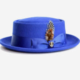 Walter White Hats Wool Cap Ribbon Decoration Turnup Brim Pure Wool Felt Hats